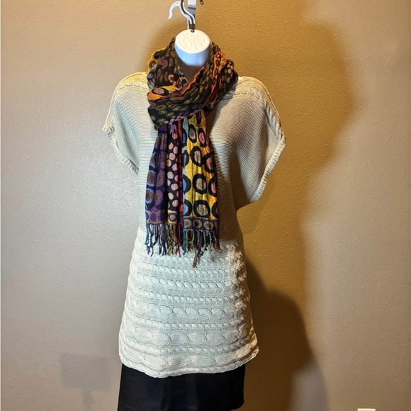 Multicolor Patterned Scarf - Picture 2 of 2